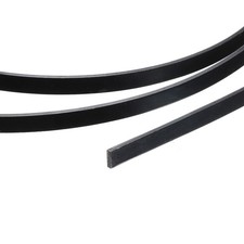 Plastic Binding Purfling Strip 1650x6x1.5mm for Guitar Black,2 Pack