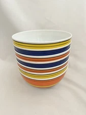 Gibson Set Of Seven Melamine Bowls Colorful Stripes