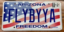 Cool 2012 Arizona Freedom Vanity Fly By Ya American Flag License Plate Air Force Cool 2012 Arizona Freedom Vanity Fly By Ya American Flag License Plate Air Force