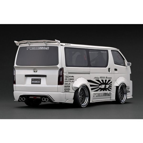 Ig2804 1/18 T S D Works Hiace Pearl White Resin Cast Minicar