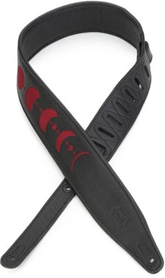 Levy's MG317MP 2.5-inch Padded Garment Leather Guitar Strap - Moon Phases