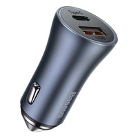 Schnelles AutoladegeräT USB-C + Usb 40W Golden Contactor Pro Grau