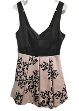 Trixxi XL Pink Black Damask Fit & Flare Dress Formal Party Homecoming Mini