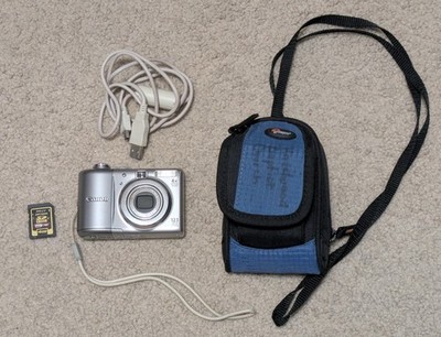 Canon PowerShot A1100 IS 12.1MP Digital Camera 4x Zoom Tested Working