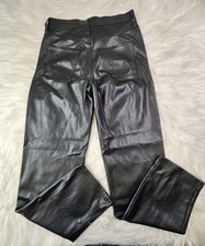 Universal Thread Pants Womens 8 R Black High Rise Skinny Coated Faux Leather