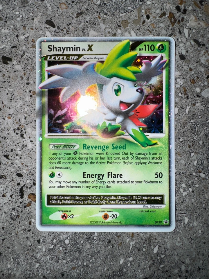 Pokemon TCG Cards Shaymin LV.X DP39 Black Star Promo Holo EXC-NM - Image 3 of 4