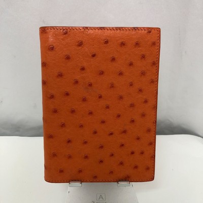 HERMES Agenda Notizbuch Planer Einband Straußenleder 3,9 Zoll Vintage