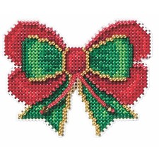 MILL HILL Winter Holiday Christmas ORNAMENT Bead Cross Stitch Kit HOLIDAY BOW