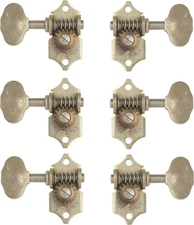 Waverly Guitar Tuners with Butterbean Knobs, for Solid Pegheads, Relic...