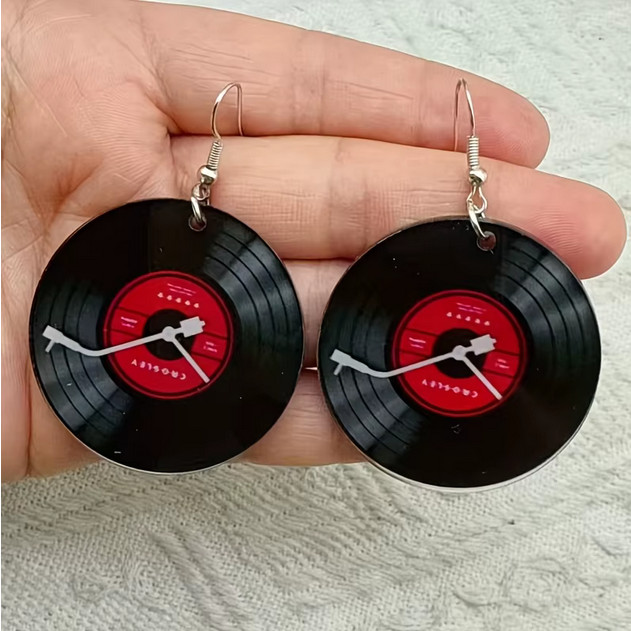 Orecchini pendenti in vinile nuovi