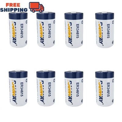 8pcs ER34615 D Cell Batteries 3.6V 190000mAh Li-ion Battery for CNC Machine Tool