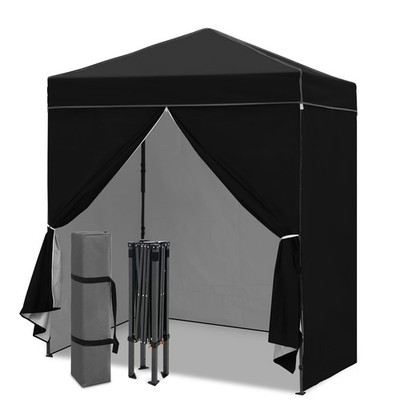EAGLE PEAK Instant Pop Up Canopy with Adjustable Sun Wall 6x4 with 4 Sidewalls