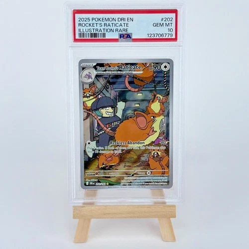 Team Rocket’s Raticate Illustration Rare 202/182 Destined Rivals - PSA 10