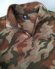STARTER PULLOVER MEN'S XL 46-48 , ARMY STYLE CAMO, QUARTER ZIP FLEECE A053