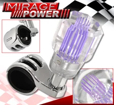 Suicide Turn Shift Knob Steering Wheel Streak Transparent Neon Purple Cadillac