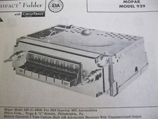 1959 Chrysler Imperial Mopar 929 Radio Photofact