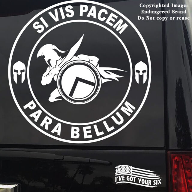 Si Vis Pacem Parabellum Decal Peace Prepare For War 6 5 X 5 Black Rifle Sticker For Sale Online Ebay