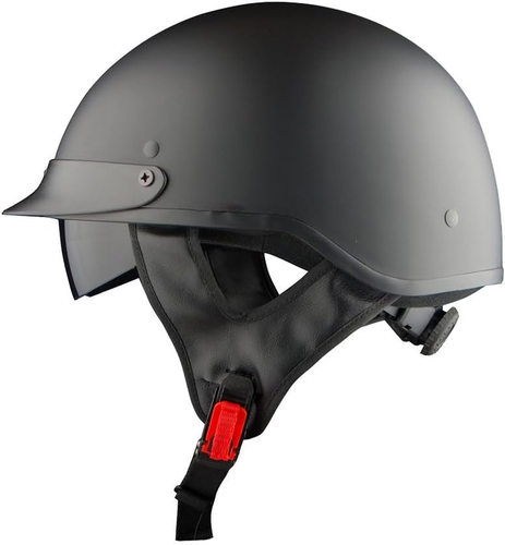 Motorcycle Half Face Helmet Mopeds Scooter Pilot with Retractable Inner Smoked V
