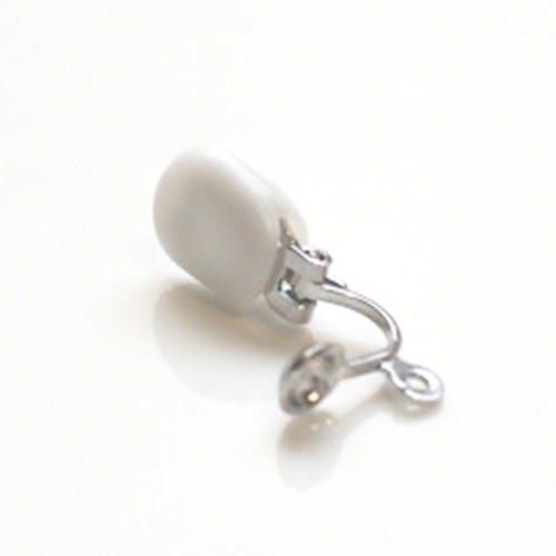 White Clip Slip Earring Comfort Pads Backs Findings 20 pcs - Picture 3 of 3