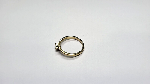 0.04 Ct Solitaire Natural Diamond Ring H/SI1 Grade 14K Yellow Gold Size 6 US - Picture 2 of 15