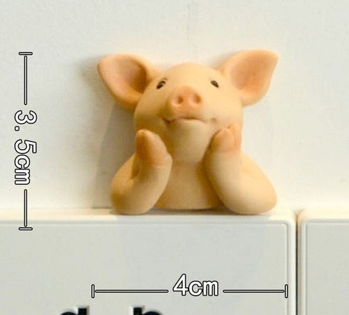 Piggy Switch Stickers Pig Statue Fairy Sculpture Tabletop Figurine Decor Gifts - Picture 3 of 11
