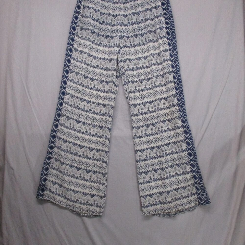 Pantalones semi transparentes Heart Soul blancos y azules para mujer talla | M Foto 3 de 4