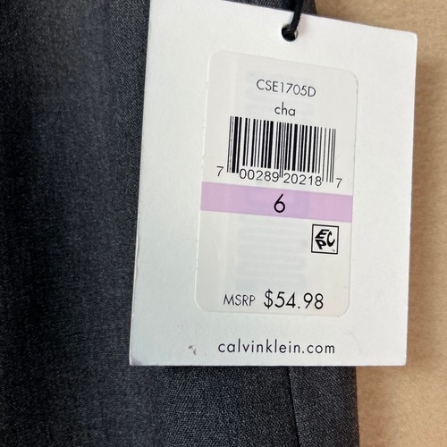 Calvin Klein Suits Women's Pencil Straight Skirt Size 6 Charcoal Gray Lined NWT - Picture 4 of 18
