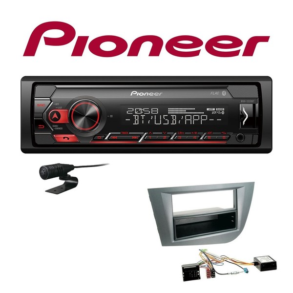 Pioneer Bluetooth Autoradio Android FüR Seat Leon 2005-2009 Anthrazit Mit Canbus-image