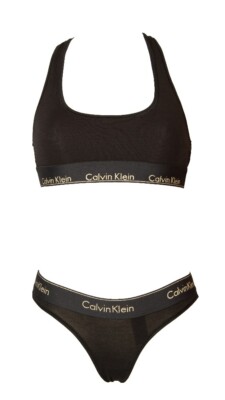 SG Completo donna CK CALVIN KLEIN bralette e perizoma elastico a