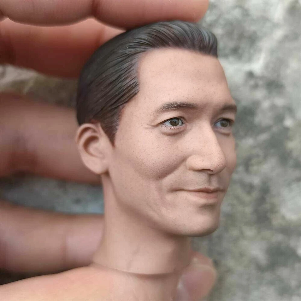 Figura de acción masculina 1/6 Tony Leung Chiu Wai cuello largo cabeza sonriente ajuste esculpido 12"" Foto 3 de 3