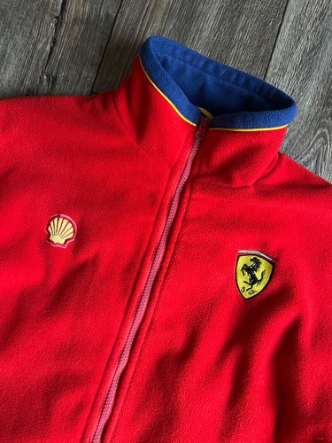 Vintage Ferrari Racing Formula 1 Shell V-Power Fleece Jacket - Picture 2 of 13
