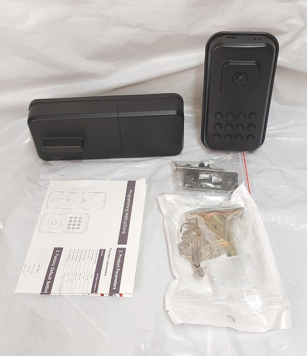 SHJADE Matte Black Keyless Entry Deadbolt Lock with Electronic Keypad-image