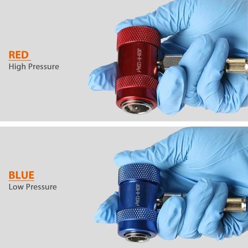 2Pc R1234yf Quick Connector Adapter Coupler Auto A/C Manifold Gauge Set Low/High - Picture 8 of 9