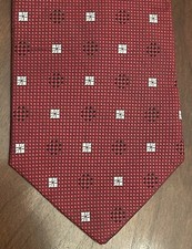 Bruno Piattelli Red 100 Silk Men  s Neck Tie Made In Usa
