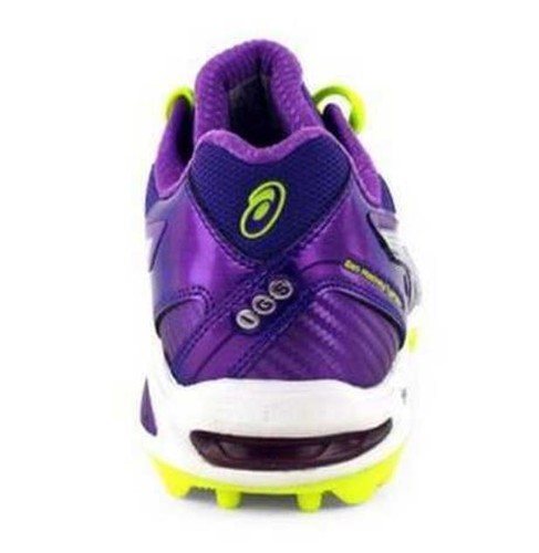 ASICS Damen Sportschuhe Gel Hockey Typhoon 2 lila gelb silber P473Y NEU - Bild 2 von 5