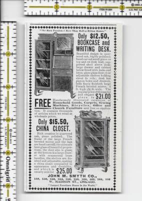 China Closet Bookcase Desk John M Smyth Co Furniture 1898 Magazine