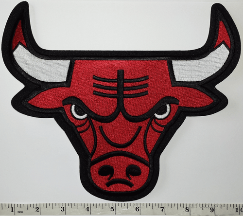 1 HUGE VINTAGE CHICAGO BULLS NBA BASKETBALL 9" CREST EMBLEM PATCH
