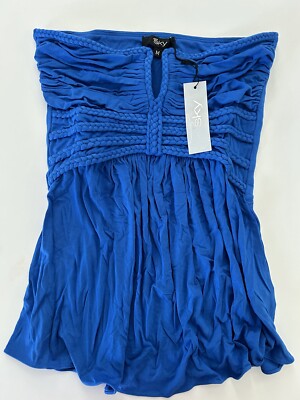 NWT Royal Blue Sky Strapless Top with Braided Neckline size M