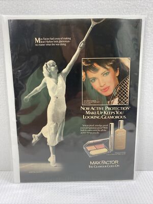Vintage 1985 Print Ad Max Factor Make Up Genuine Magazine Advertisement Ephemera