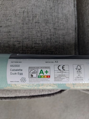 Arthouse Cabaletta 662900 duck egg wallpaper one roll only new - Picture 3 of 4