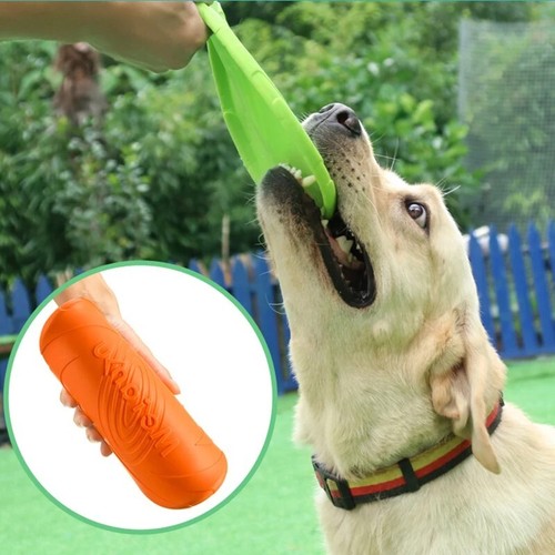Dog Training Frisbee Throwing Soft Frisby Pet Teeth Bite Resistant Fun Toys UK - Picture 6 of 18