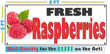 Full Color FRESH RASPBERRIES BANNER Sign NEW Larger Size Best Quality for the  