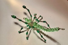Handmade Beaded Wire Green SCORPION