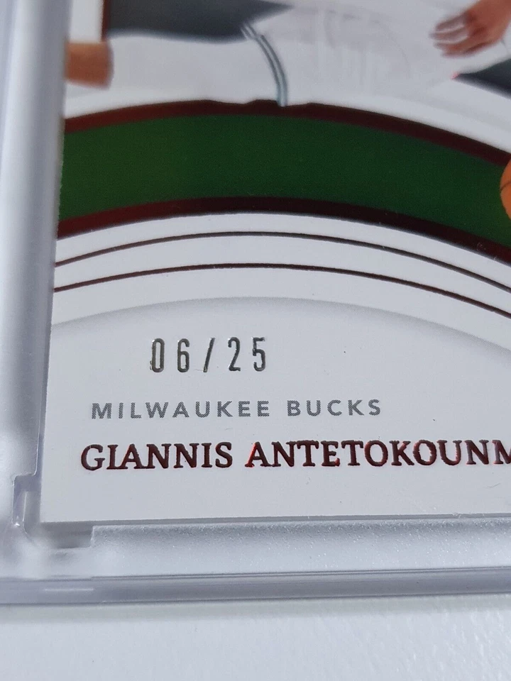 2021 Panini Immaculate Giannis Antetokounmpo #PATCH RED /25 Game Worn Jersey - Image 3 of 4