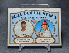 Ke'bryan Hayes/Jose Garcia Rookie Stars RC 2021 Topps Heritage Baseball Card #97