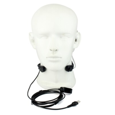 Adjustable Throat Microphone Finger PTT Headset Earpiece for Midland LXT210 Radi