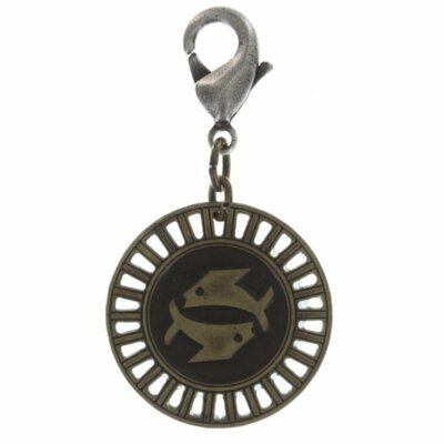 Konplott Ciondolo Charm Zodiaco Pesci Pesce S Ottone/Argento