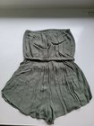NWT ELAN INTERNATIONAL OLIVE STRAPLESS DRAWSTRING ROMPER COVER-UP -- SIZE SMALL — photo 4