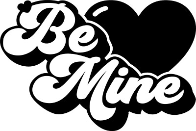 Be Mine Valentinstag Liebe Herz romantischer Vinyl-Aufkleber Sticker für Auto/Fenster/Wand