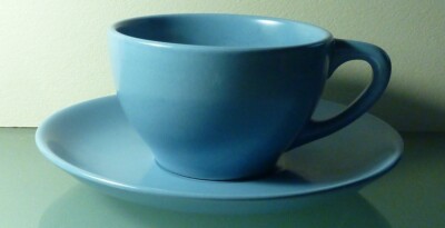 Catalina Rancho - Reg. U.S. Pat. Off. - Cup & Saucer - Satin Blue